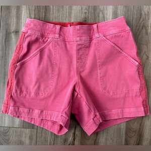 Spanx Stretch Twill Shorts in Wild Rose Women’s Size Small